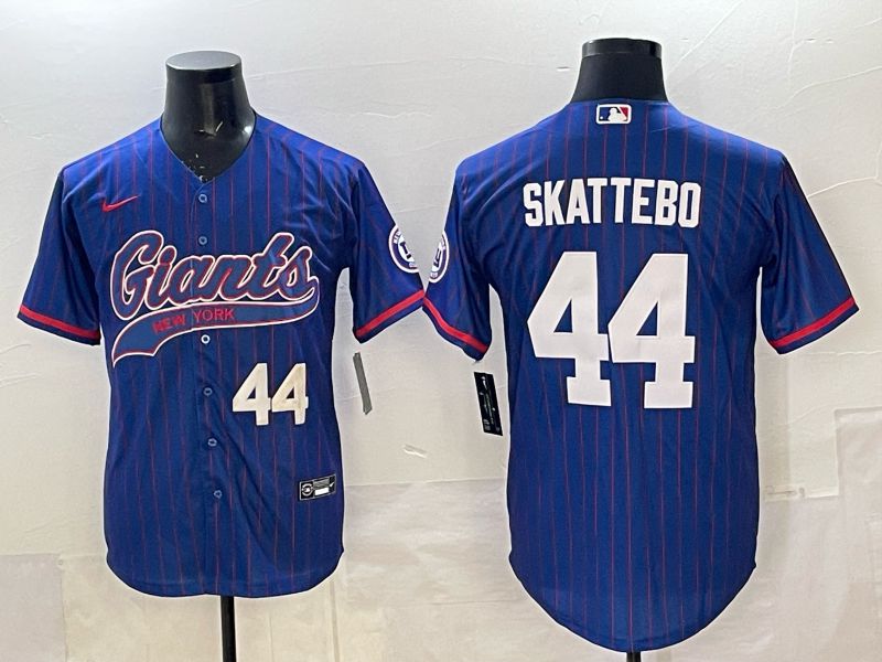 Men 2025 New York Giants #44 Skattebo Blue Joint Name Nike Limited NFL Jersey 011->new york giants->NFL Jersey